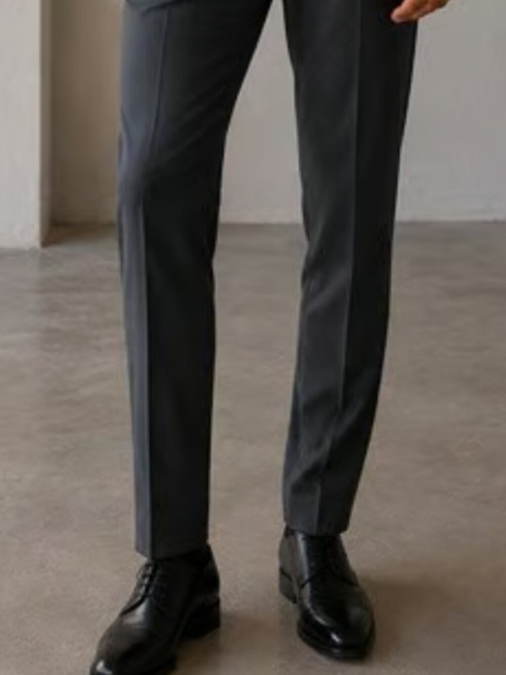 Calvin Klein Black Leather Lace-Up Dress Oxfords